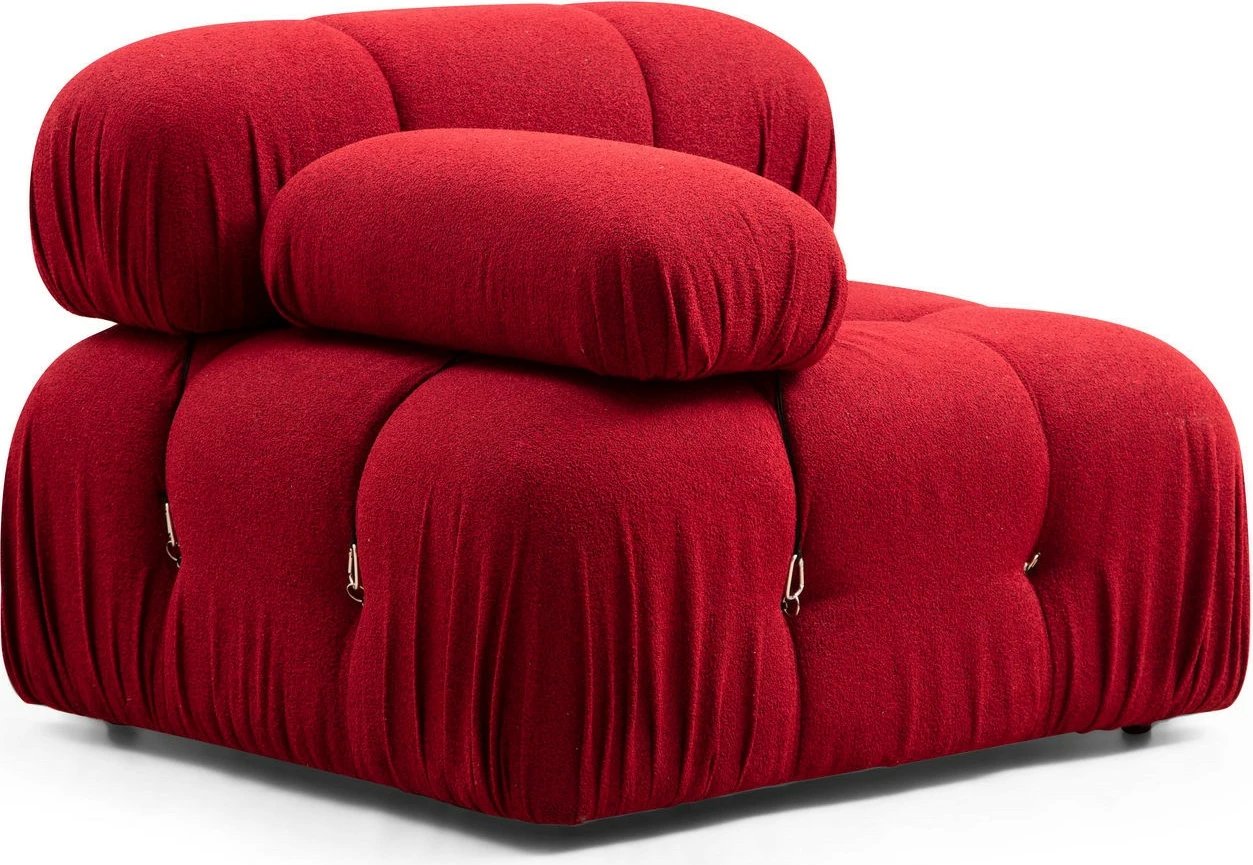 Kënd-sofë Bubble, ngjyrë e kuqe, Atelier del Sofa (L1-O1-1R-Puf)