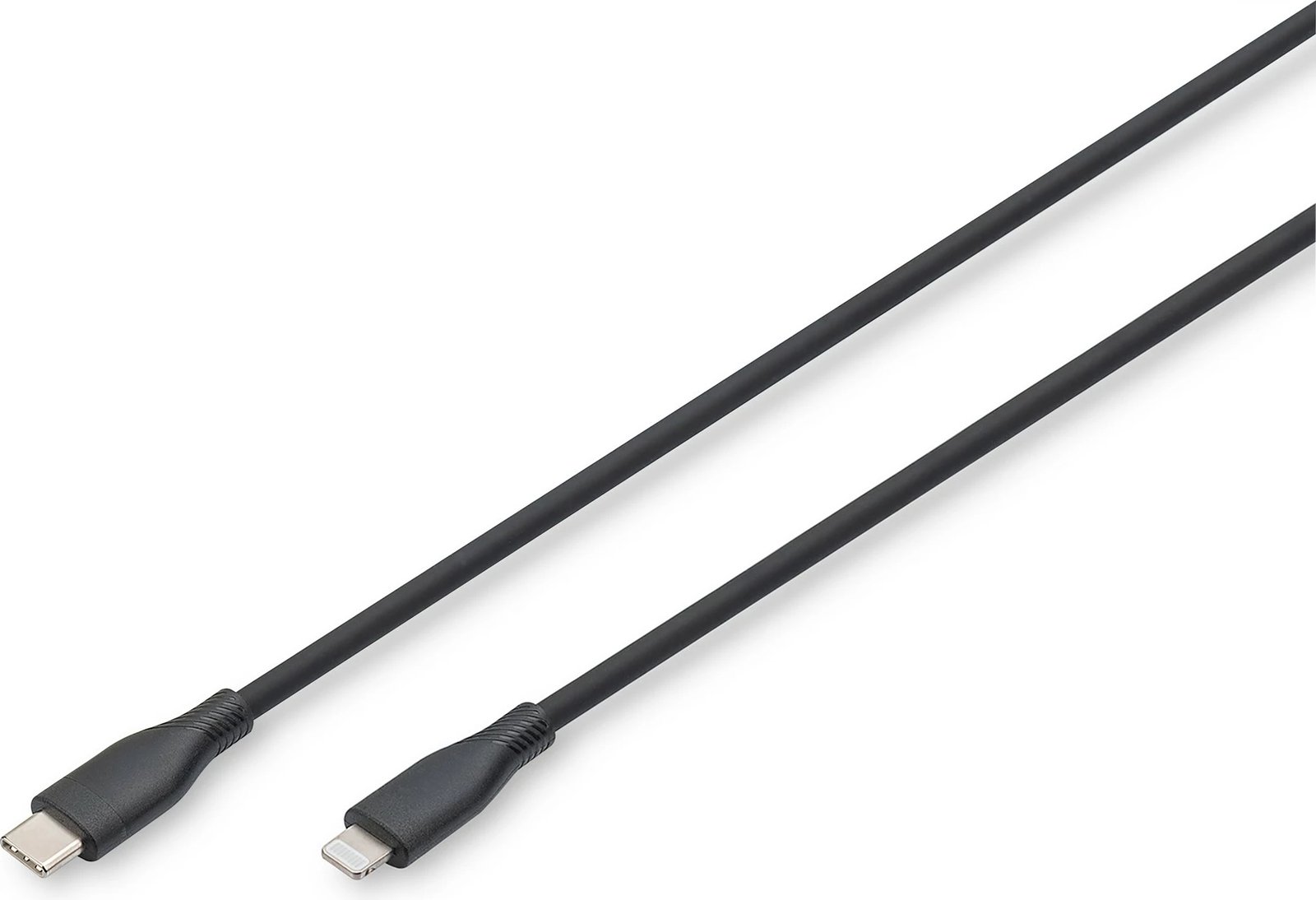 Kabëll lidhës Digitus USB-A në Lightning, 2m, silikon, i zi