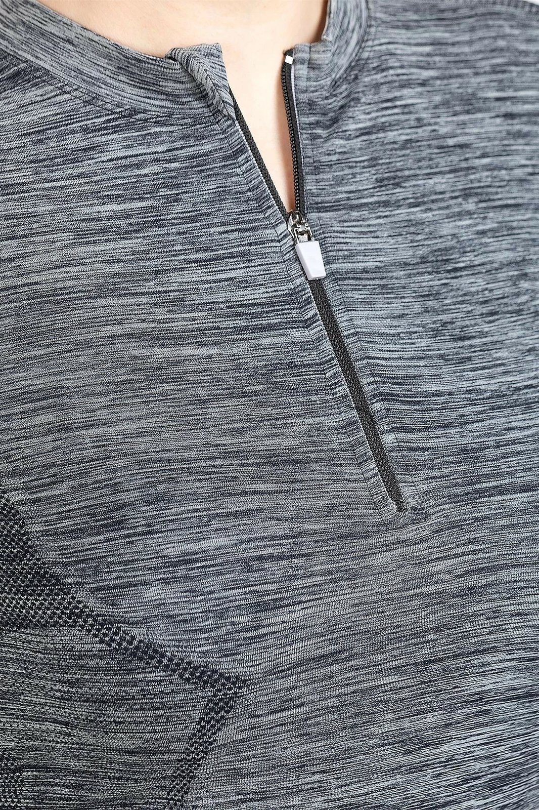 Bluzë e gjatë sportive për gra, ngjyrë gri, Jumeon 001-001383