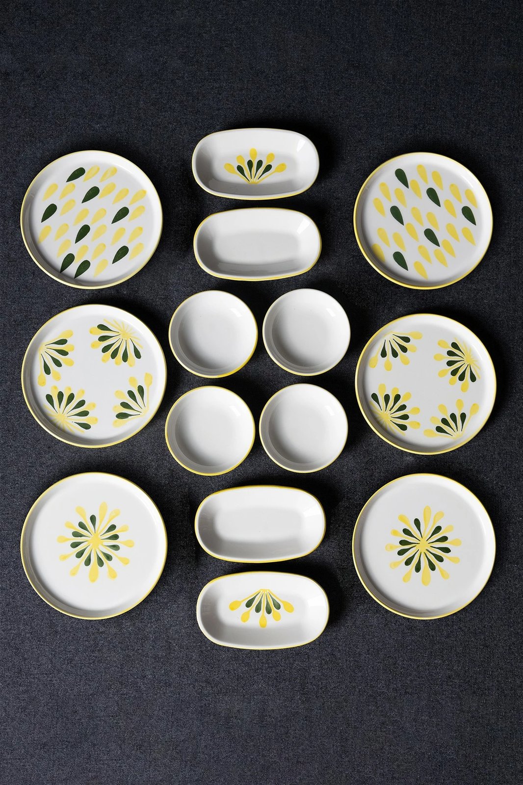 Set mëngjesi 14 pjesësh, Hermia Concept, ngjyrë e gjelbër, YSLNKT-14