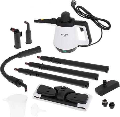 Pastrues me avull, Adler, AD 7038, 3.5 bar 120°C 450 ml 2000W max, bardhë/zi