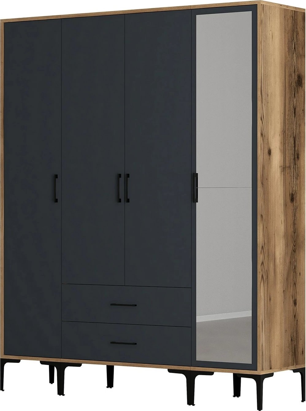 Dollap Hanah Home, Kumsal STR, ngjyrë arre dhe antracit