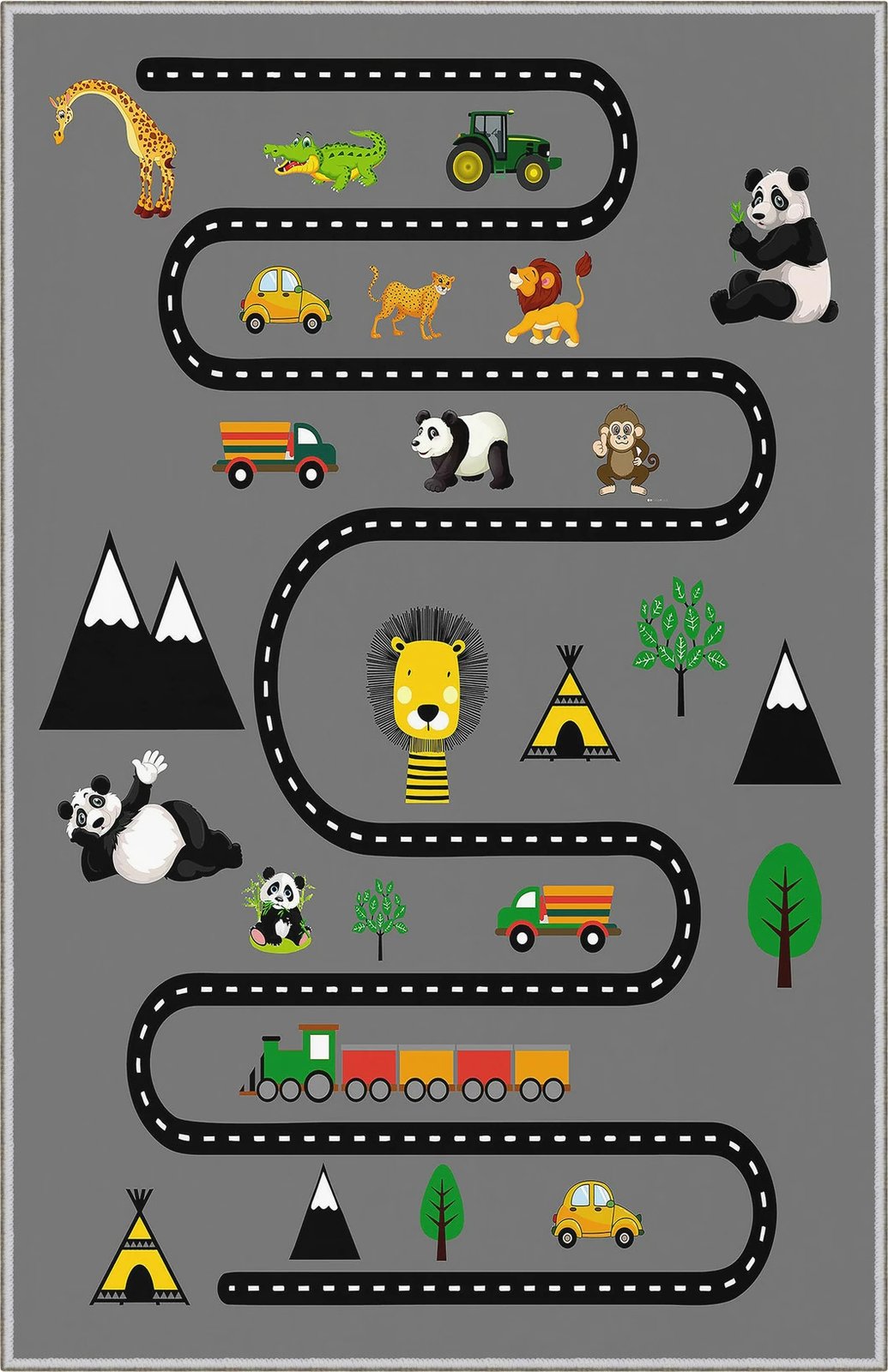 Qilim shumëngjyrësh për fëmijë, 120x180cm, Conceptum Hypnose, WOOKECE034