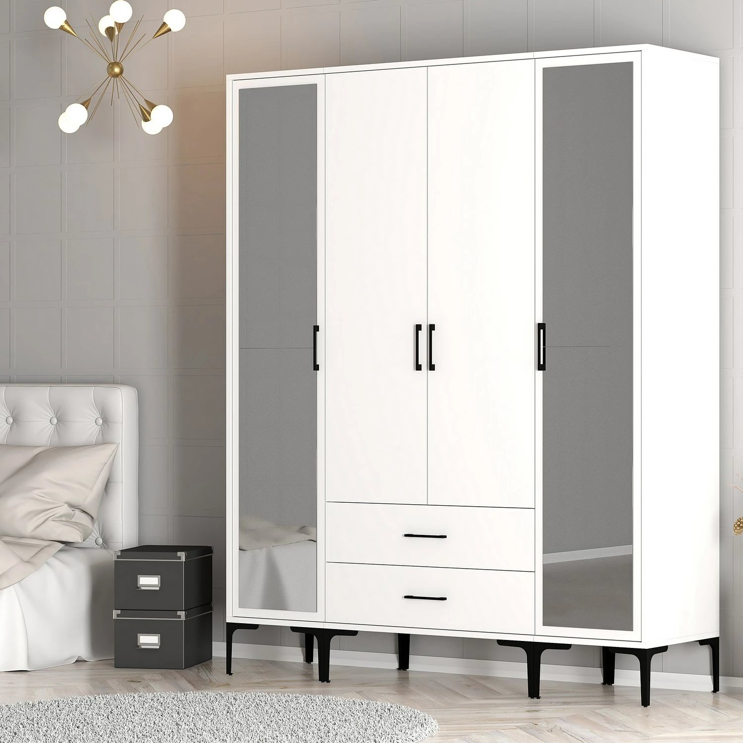 Dollap Skye Decor, Kumsal RTR, i bardhë