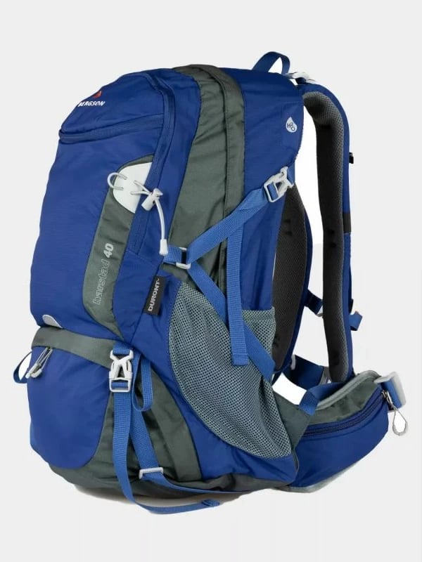 Çantë shpine për turizëm Bergson Harstad, 40L, blu