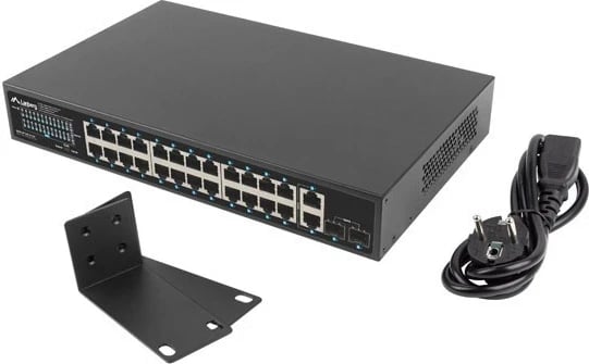Switch Lanberg RSGE-24P-2GE-2S-250, grafite