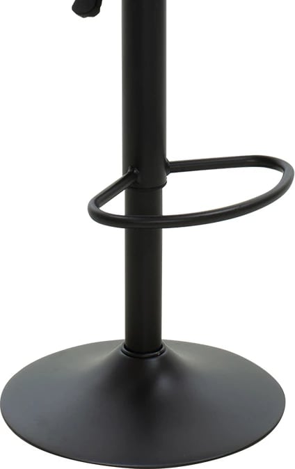 Karrige për bar Balina, lartësi e rregullueshme, ngjyrë e zezë pu-metal i zi, 52x53x109cm, set prej 2 copash