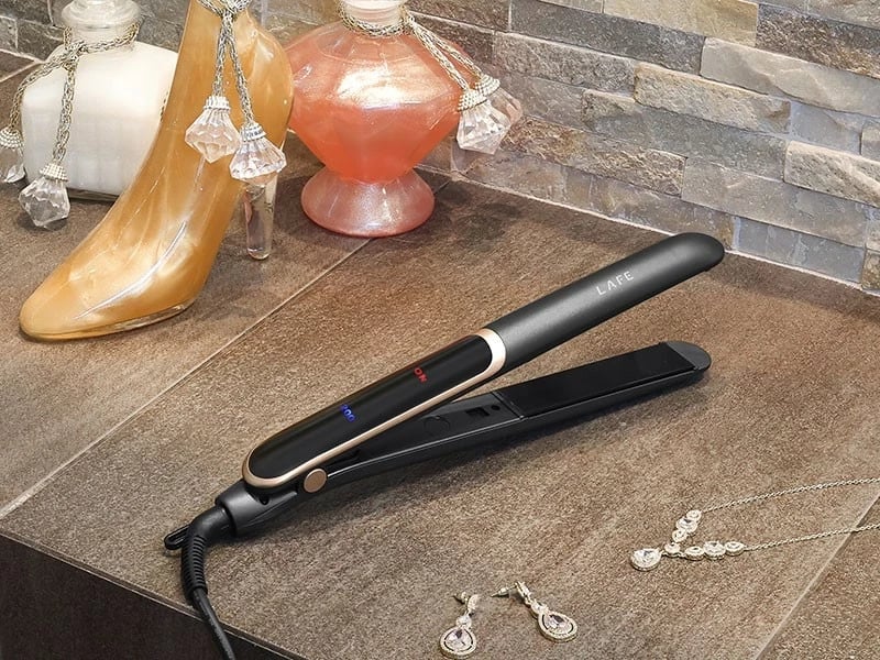 Prostownicë flokësh Lafe Sleek & Shine, pllaka qeramike, 35W, gri