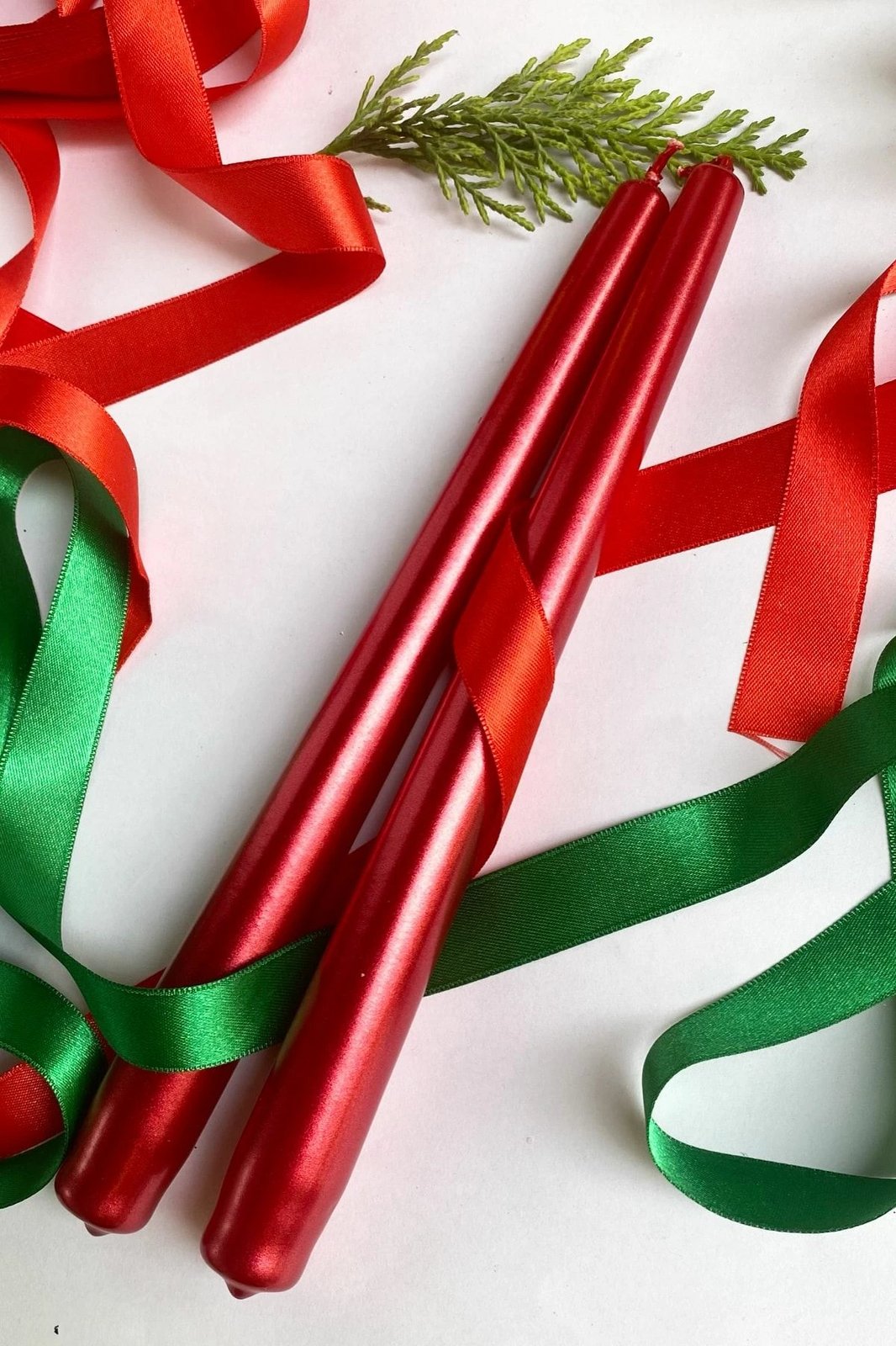 Set qirinjsh (2 copë), Evila Originals, Premium Christmas 2, ngjyrë e kuqe e errët