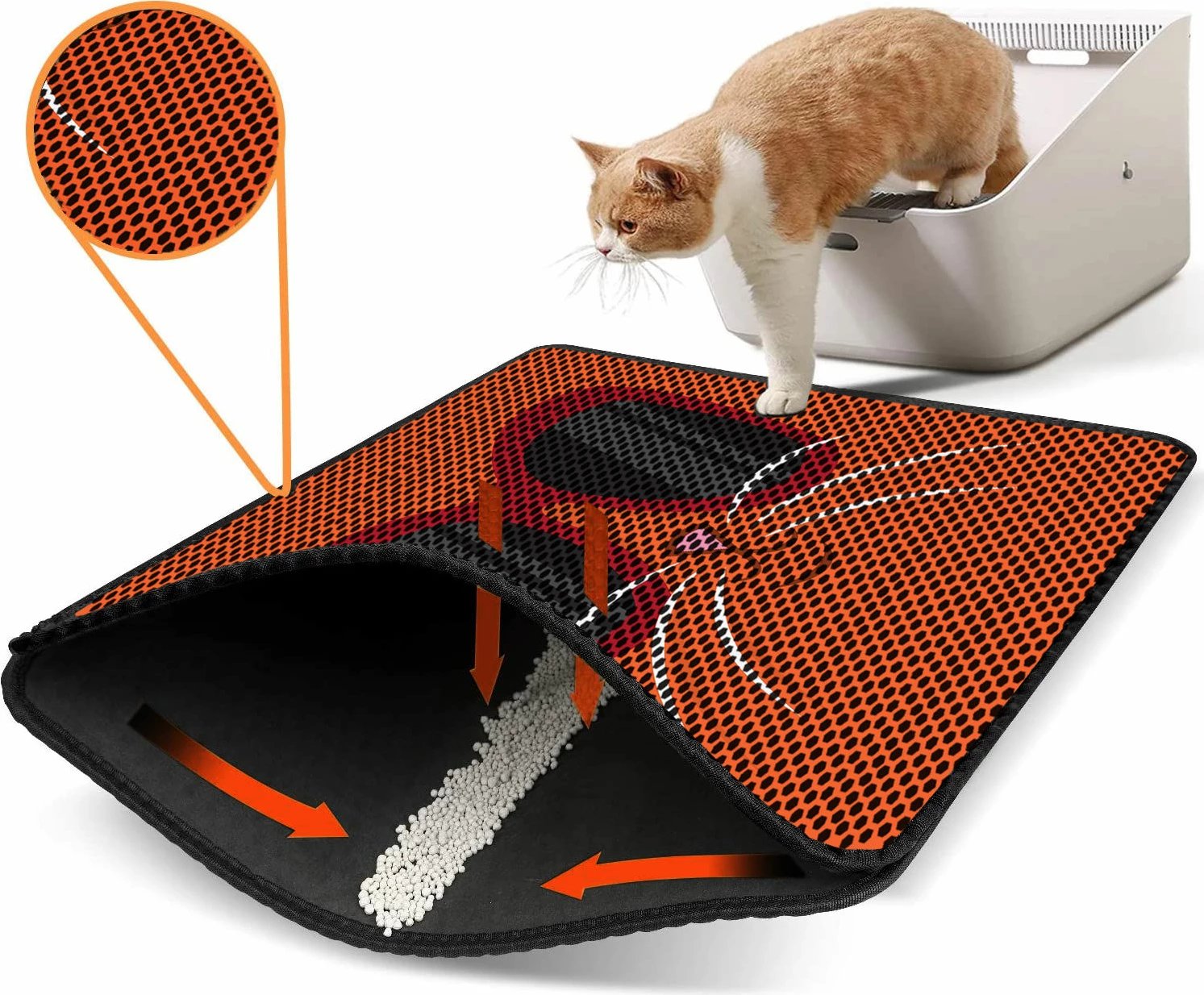 Tapet për rërë maceje, shumëngjyrësh, Paws & Whiskers, Nrszn0234, 45x60cm