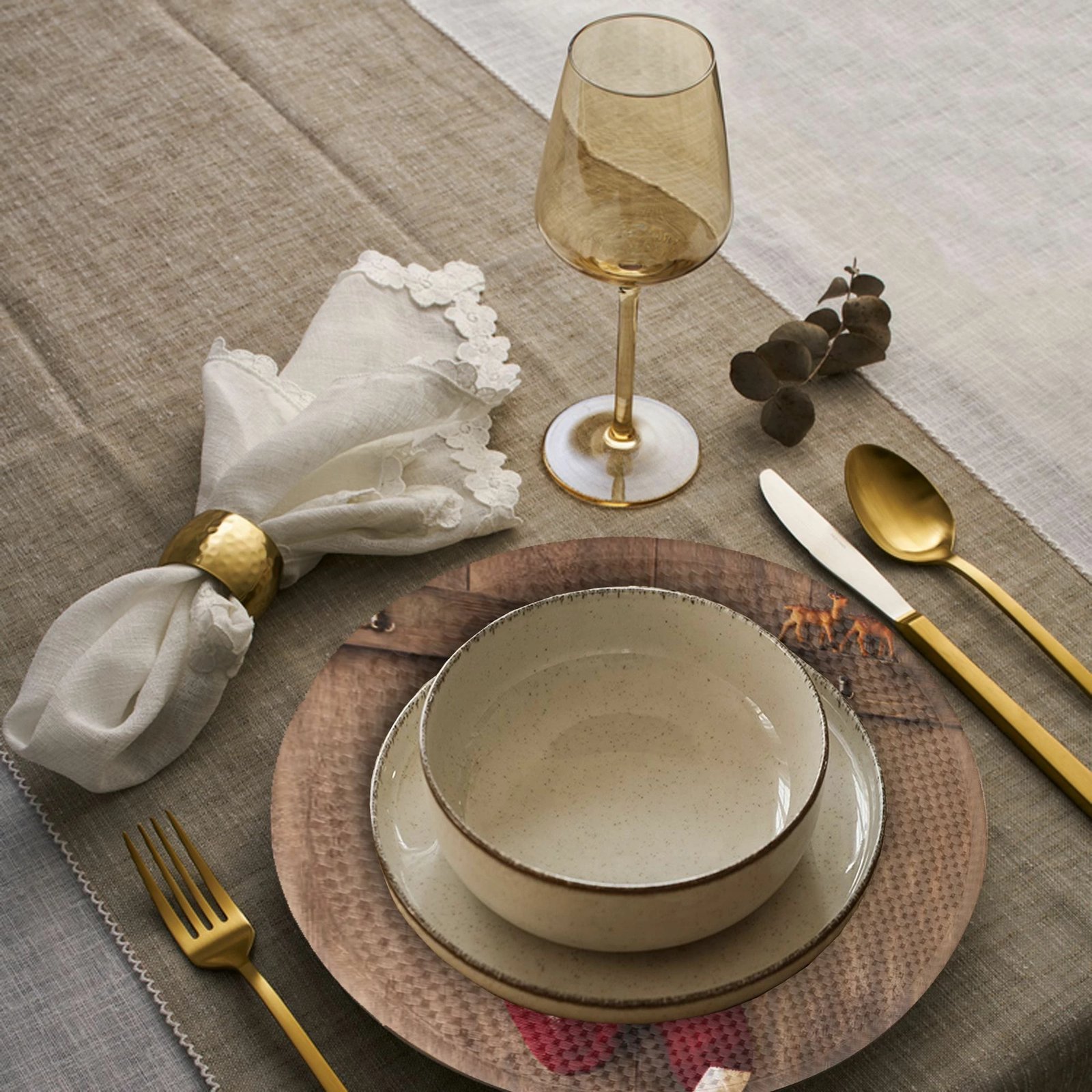 Set nënshtrues tavoline Hermia Concept, shumëngjyrësh, 4188Supla, 4 copë