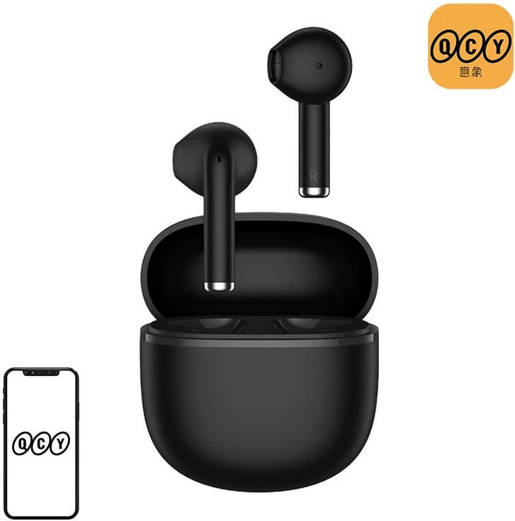 Kufje TWS QCY AilyBuds Lite, Bluetooth 5.3, IPX4, e zezë