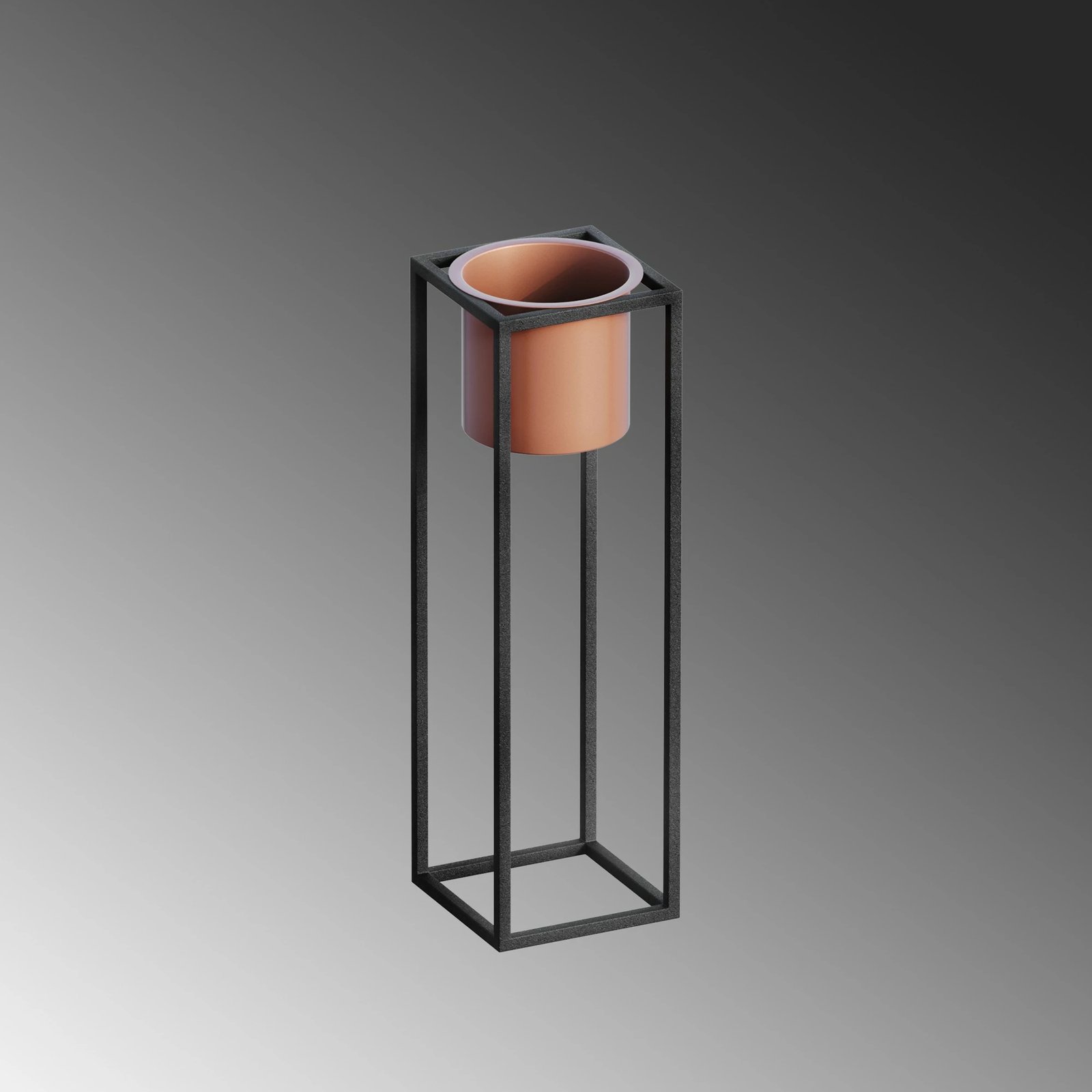 Vazo dekorative, ngjyrë e zezë dhe bakri, GED-023-B