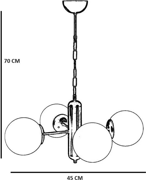 Llambadar Opviq, 8785-4, ngjyrë e zezë dhe fume