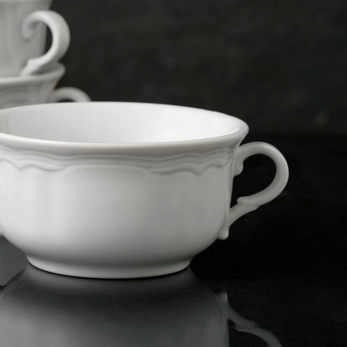 Set me 4 tasa porcelani të bardhë, Hermia Concept, VN412KS00