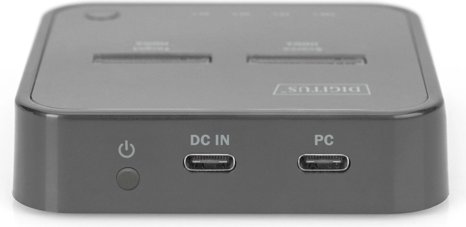 Docking station Digitus Dual M.2 NVMe, USB 3.2 Gen 2, me lexues SD, e zezë