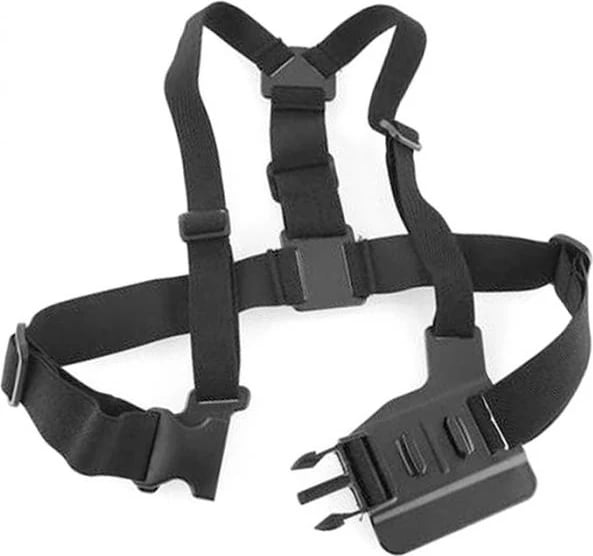 Mbajtëse gjoksi për kamera aksion, Hurtel, montim GoPro, rregullim i plotë, për GoPro/SJCAM/Xiaomi Yi, universale, e zezë