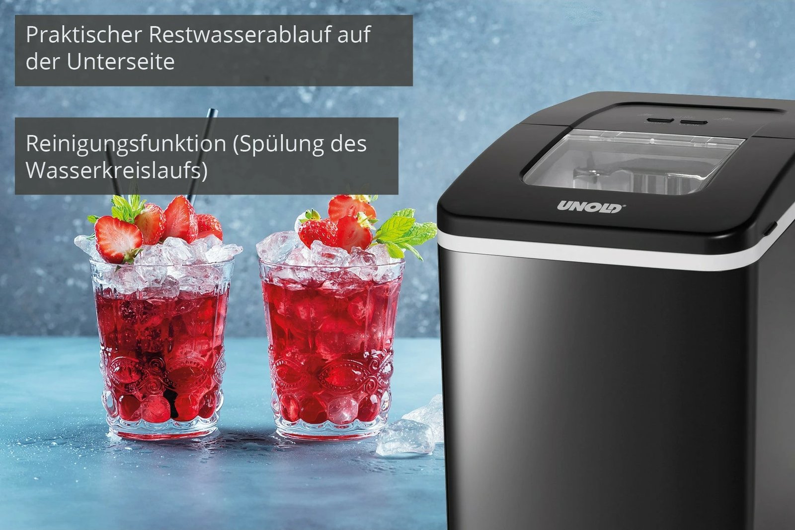 Aparat për kube akulli UNOLD Freeze, 120 W, 220 - 240 V, i zi