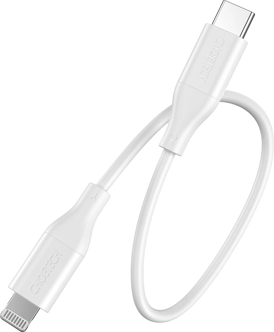 Kabllo karikimi dhe të dhënash Choetech IP0040, USB-C në Lightning, 1.2m, 30W, e bardhë