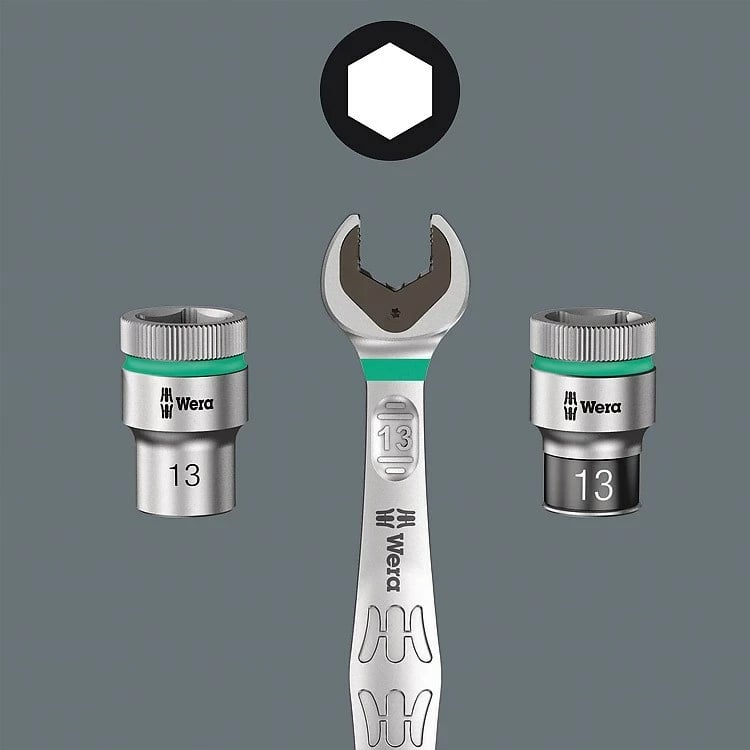 Set çelësa me dantella WERA 8006 SC 1, 2 doreza, 10-19 mm