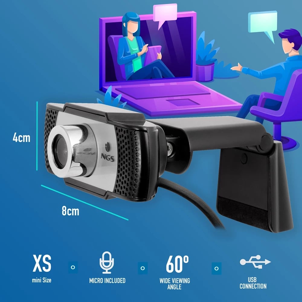 Ueb kamerë me mikrofon NGS Xpresscam 720 HD,e zezë