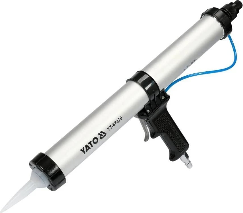 Pistoletë për silikon Yato YT-67470, Pneumatike, 600 ml, Alumini