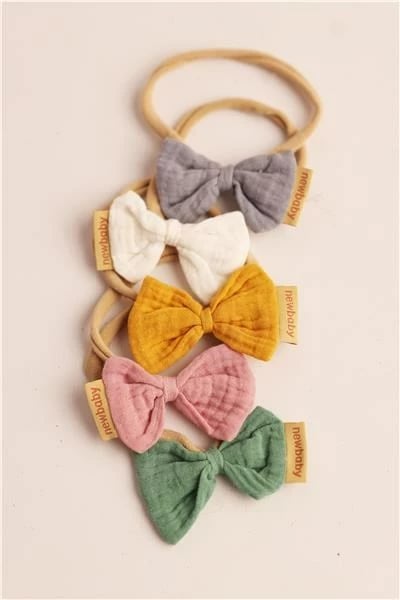 Çelenkë bebe, New Baby, 100% pambuk, 0-12 muaj, për vajza, mente