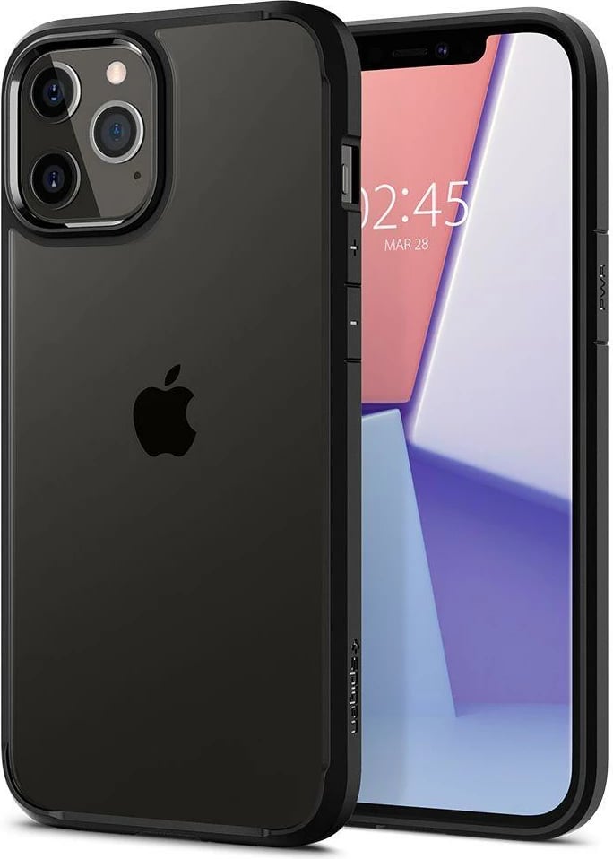 Mbështjellës Spigen Ultra Hybrid për iPhone 12 / iPhone 12 Pro, Matte Black