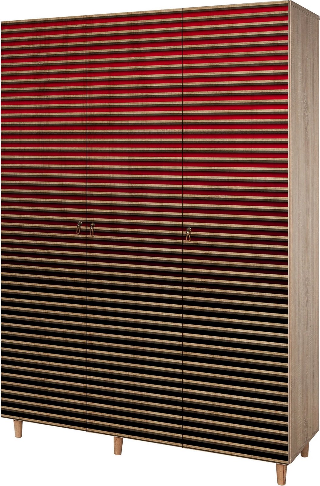 Dollap Hanah Home, Mode-221, ngjyrë lisi Sonoma, dizajn modern abstrakt