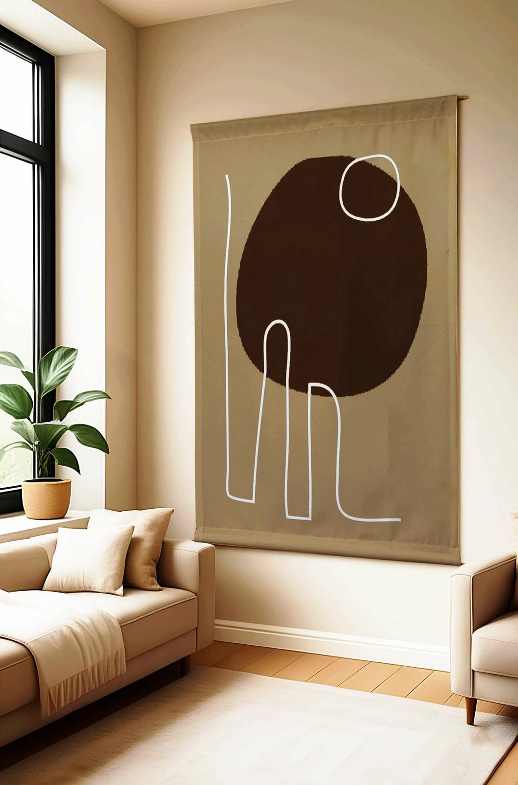 Pikturë dekorative poliestër Wallity, Polybaby 41, shumëngjyrëshe, 70x120cm