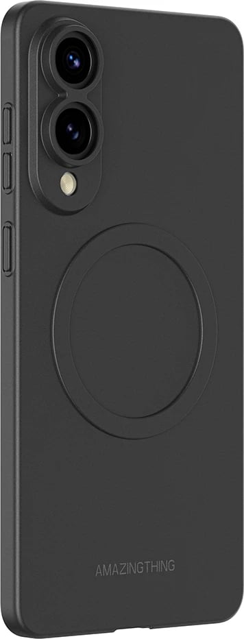 Mbështjellës AmazingThing Minimal Air me unazë magnetike për Samsung Galaxy S25 Edge, i zi