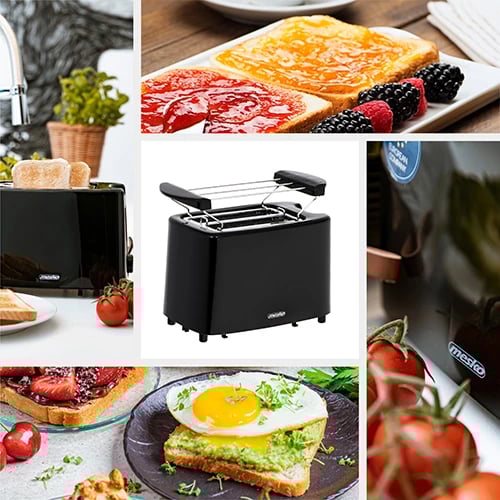 Toster, Adler, MS 3220, 2 feta, 900W, 6 nivele pjekjeje, ngrohës bulkash, zi Toster, Adler, MS 3220, 2 feta, 900W, 6 nivele pjekjeje, ngrohës bulkash, zi
