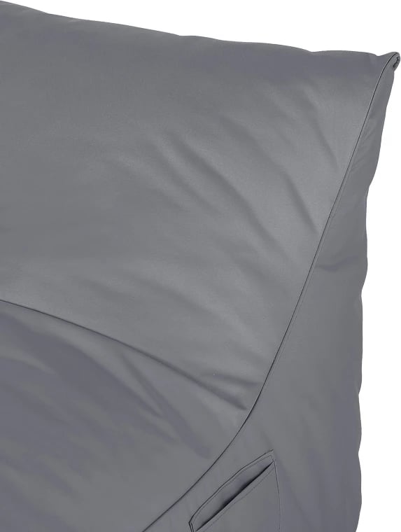 Shezlong pouf Otenda, material i papërshkueshëm nga uji, ngjyrë gri e errët, 67x110x65cm