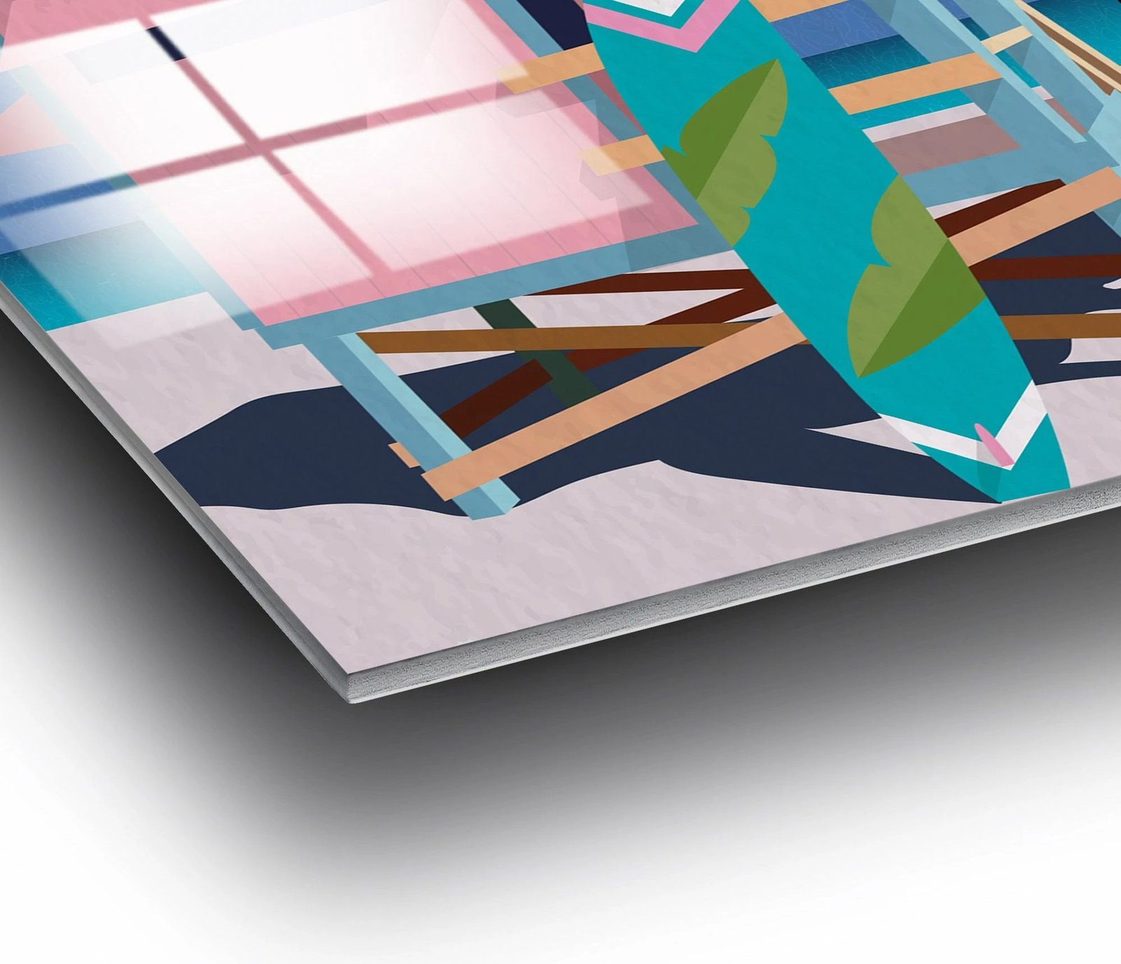 Pikturë dekorative prej xhami të temperuar, shumëngjyrëshe, UV-1013, 30x45cm