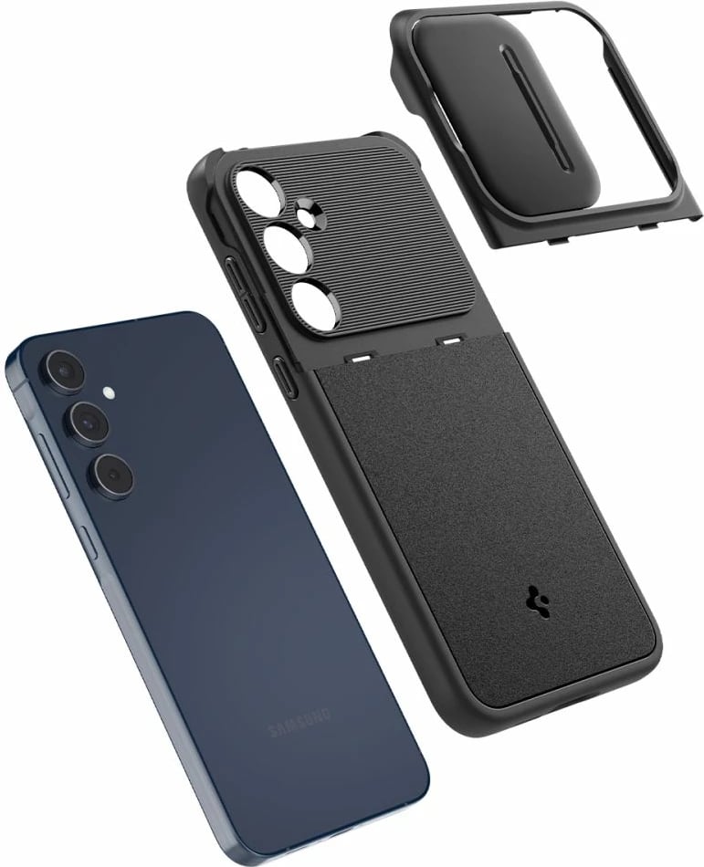 Mbështjellës Spigen Optik Armor për Samsung Galaxy A55 5G, i zi