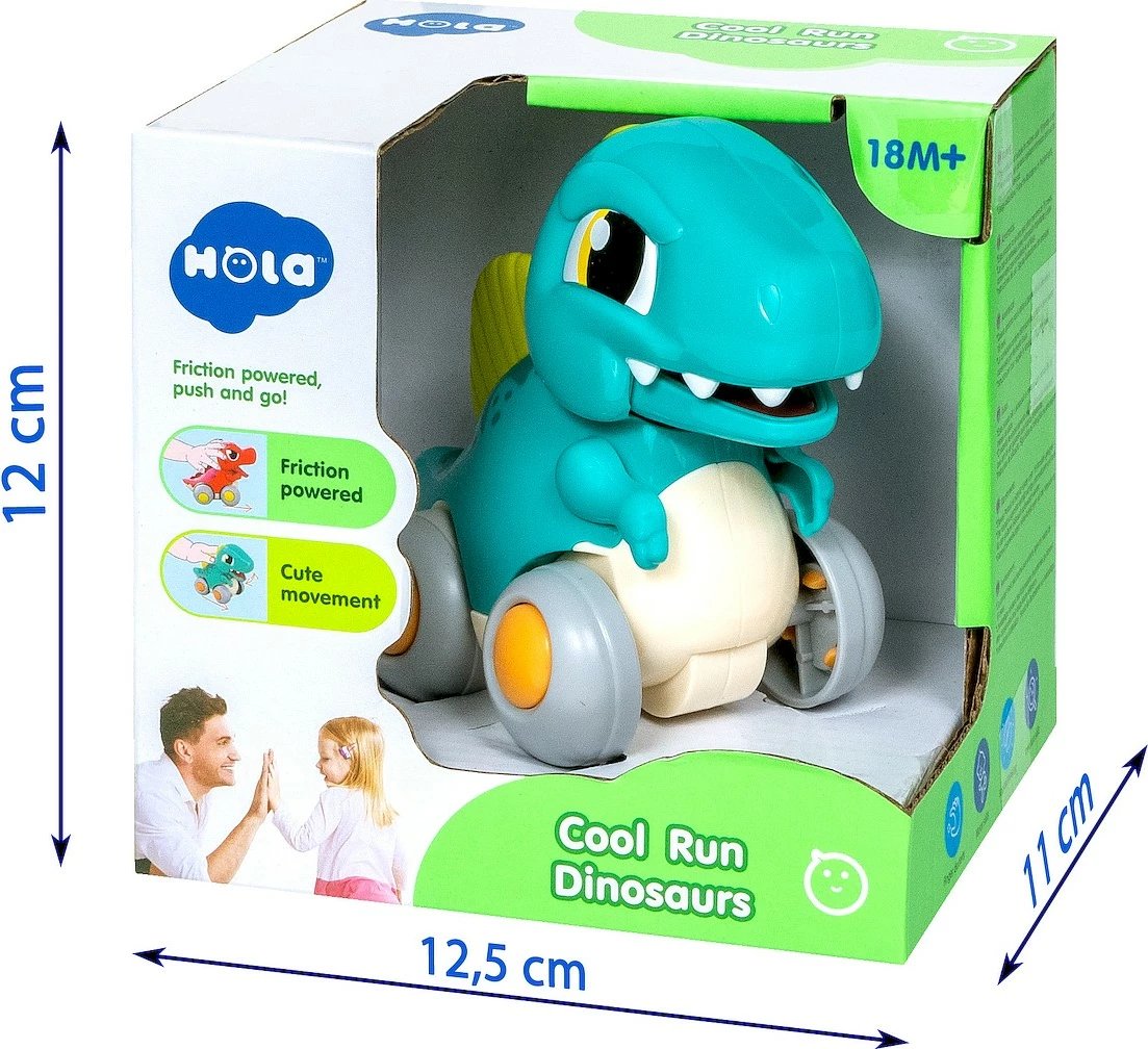 Lodër dinosauri interaktive Smily Play E7968C, plastikë, ngjyrë blu/krem/gri/jeshile/verdhe