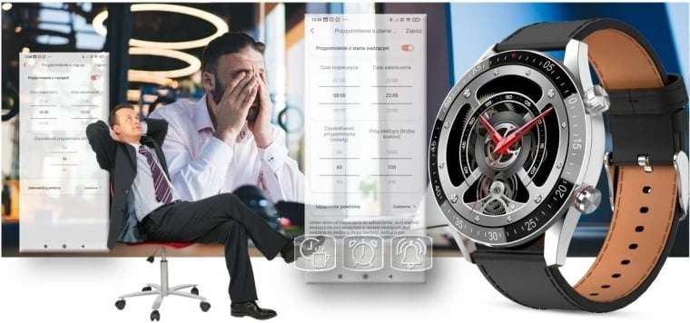 Smartwatch për meshkuj Gravity, e zezë