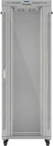 Kasë serveri Lanberg FF01-8047-12SL, 47U, me derë xhami, LCD, Gri