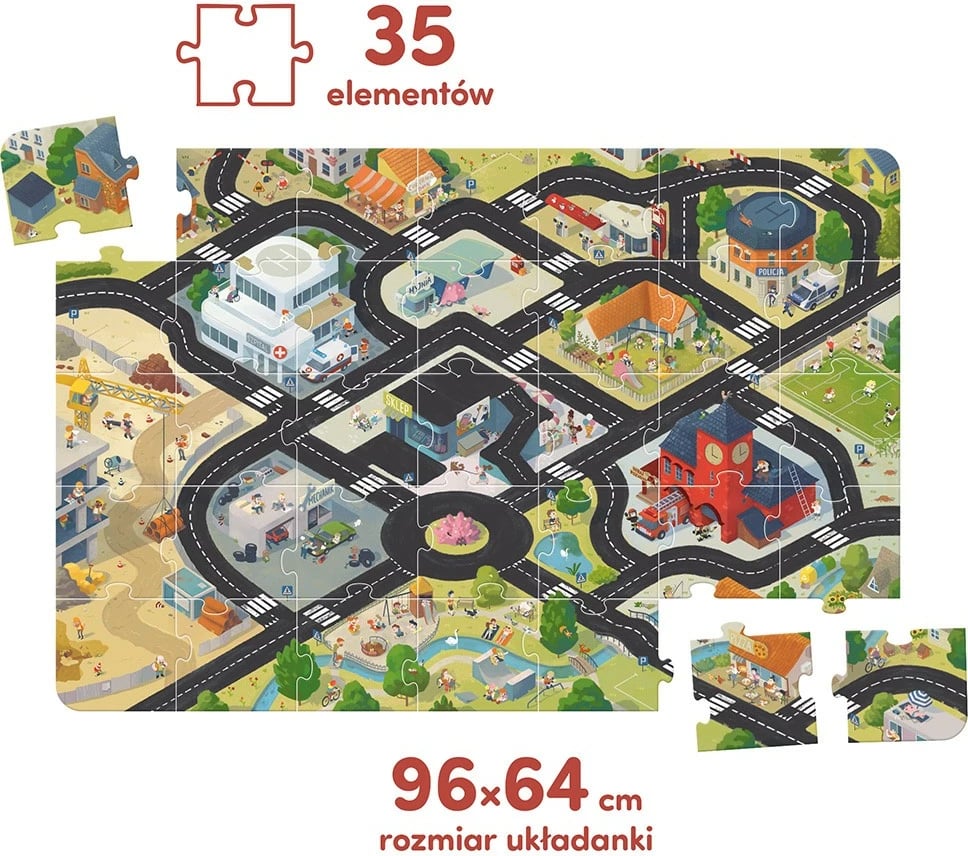 Puzzle i madh CzuCzu 1613, 35 pjesë, 96x64 cm, për fëmijë