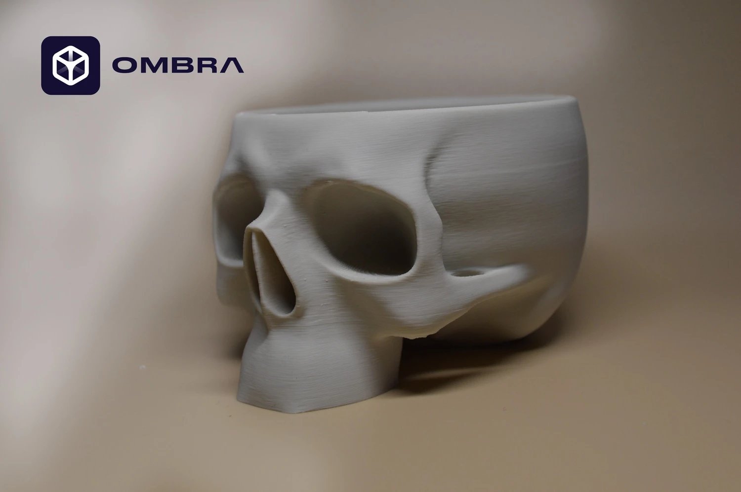 Mbajtëse Pjate në formë Kafke (Skull Bowl) - e bardhë