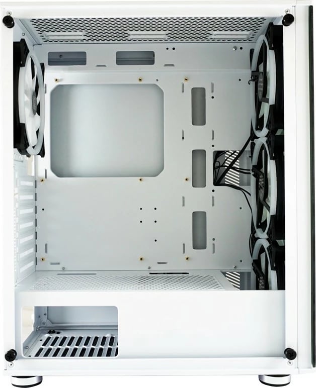 Kasë LC-Power Gaming 803W RGB, Midi Tower, xham i temperuar, e zezë/e bardhë Kasë LC-Power Gaming 803W RGB, Midi Tower, xham i temperuar, e zezë/e bardhë