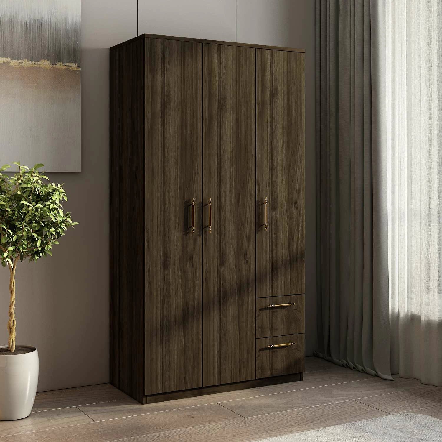 Dollap Merlin, ngjyrë arre, Skye Decor