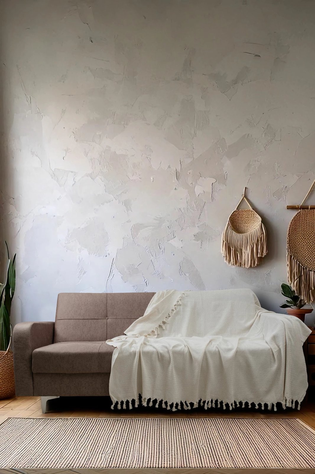 Mbulesë divani Ayla, ngjyrë ecru, L'Essentiel Linge de Maison, 180x220cm