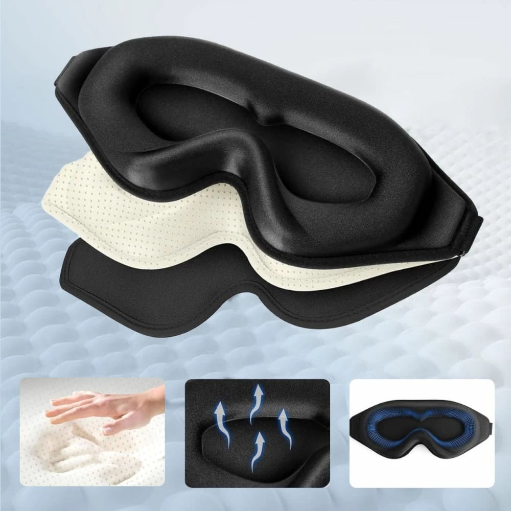 Maskë gjumi Tech-Protect Eyeshade Sleep, e zezë