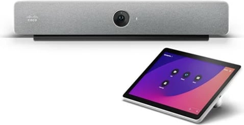 Sistem video-konference Cisco Webex Room Bar, 12MP, 4K Ultra HD, 5x zoom, gri