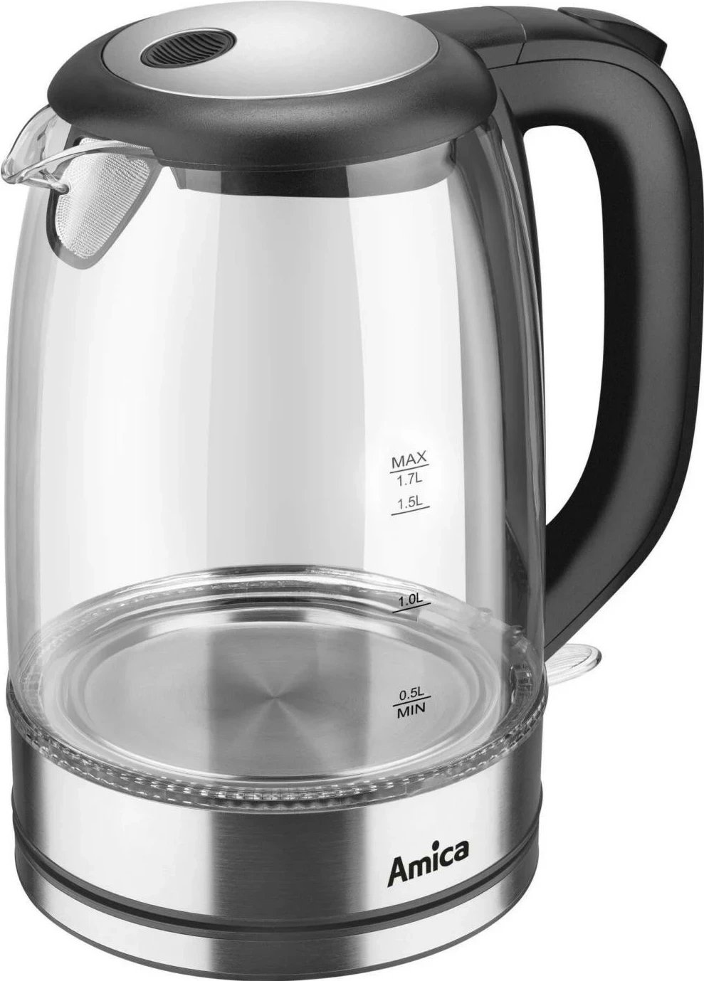 Çajnik elektrik Amica KD2050G, 1.7L, argjendtë
