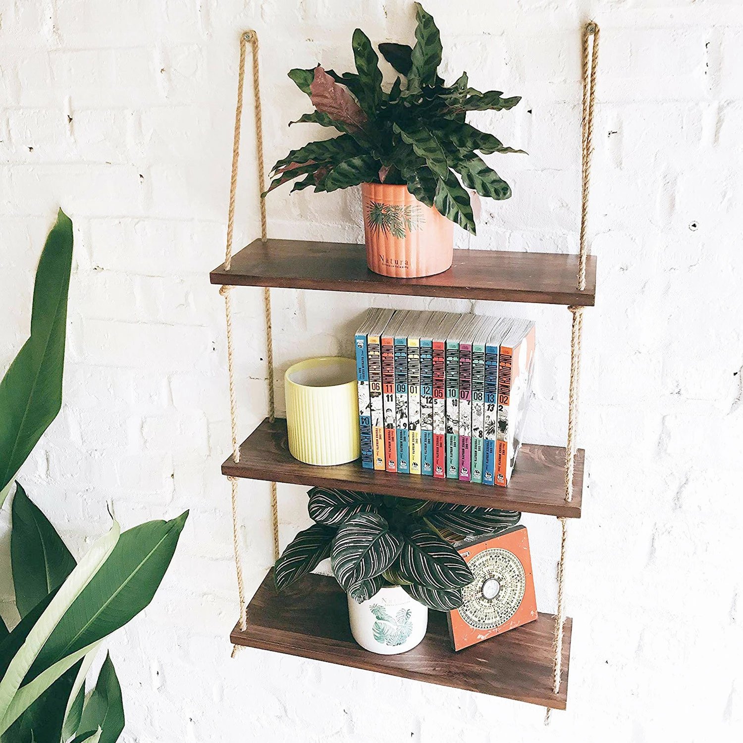 Raf muri Hanah Home, Raf236, ngjyrë arre, dru bredhi, 60x120x14cm