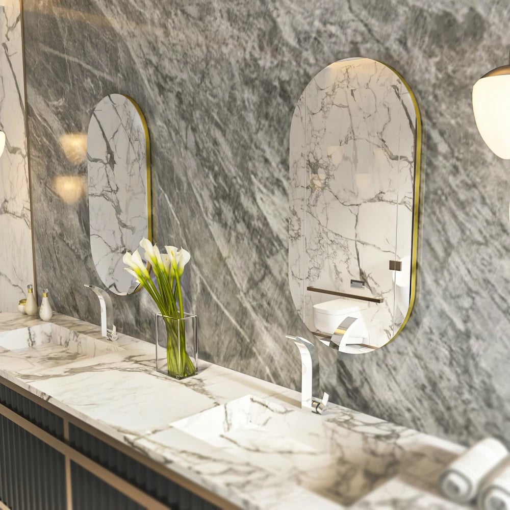 Pasqyrë Hanah Home, Riors, transparente, e artë