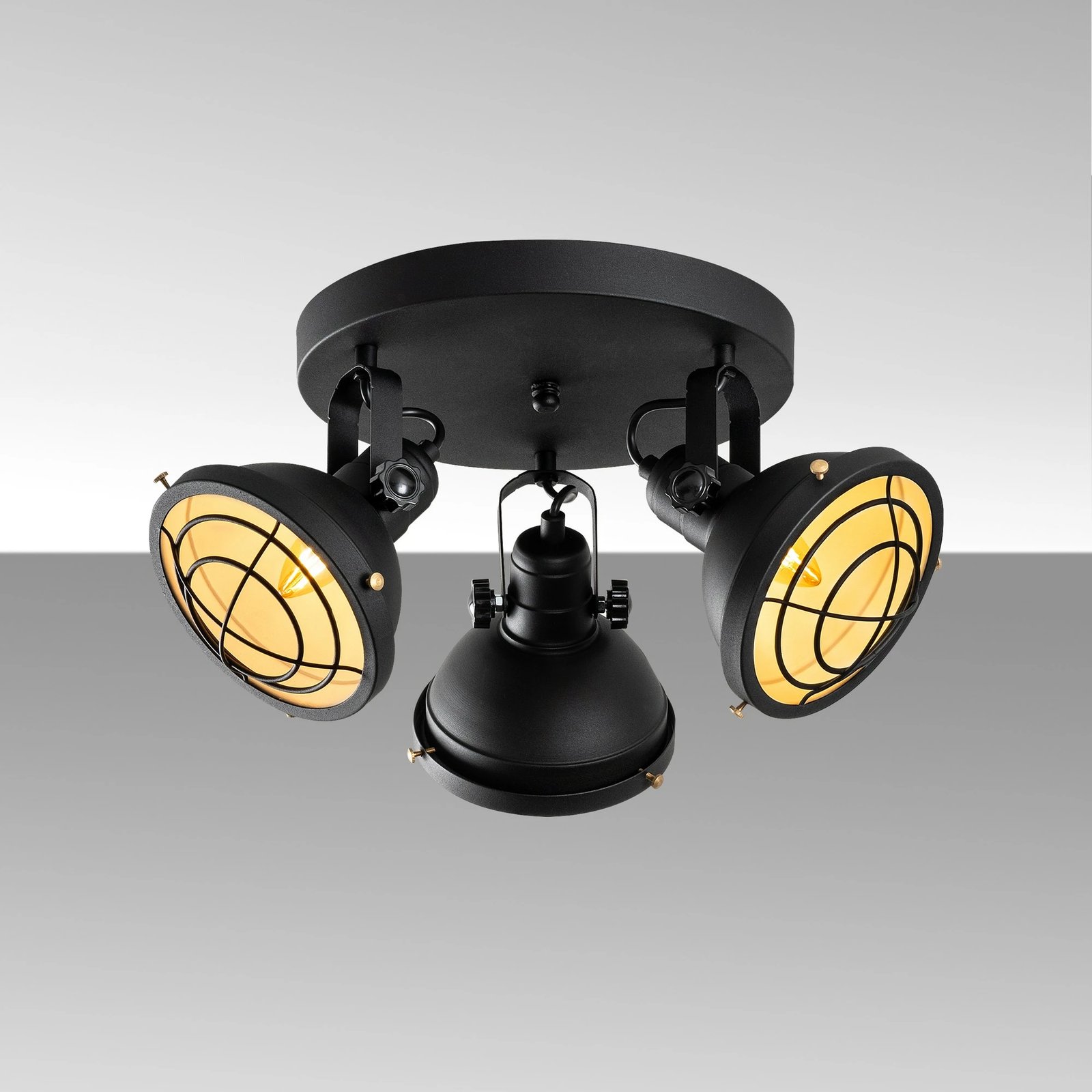 Llambë tavani Opviq, Spoly - 13798, metal, e zezë