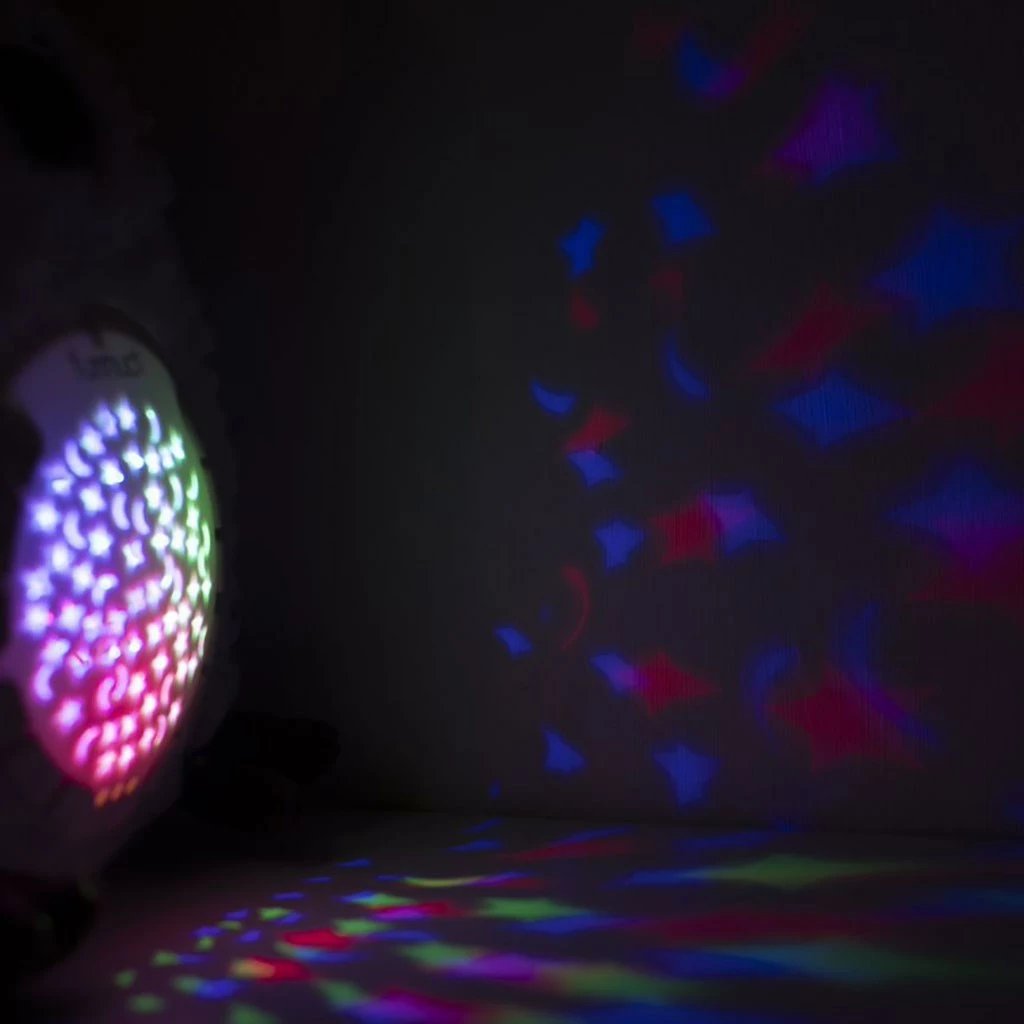 Pelush buf me projektor, FUNMUCH, drita yjesh e hënë, white noise dhe melodi, i bardhë